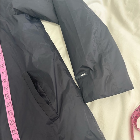 MENS RAINS Padded Nylon Coat NAVY XL - Picture 4 of 13